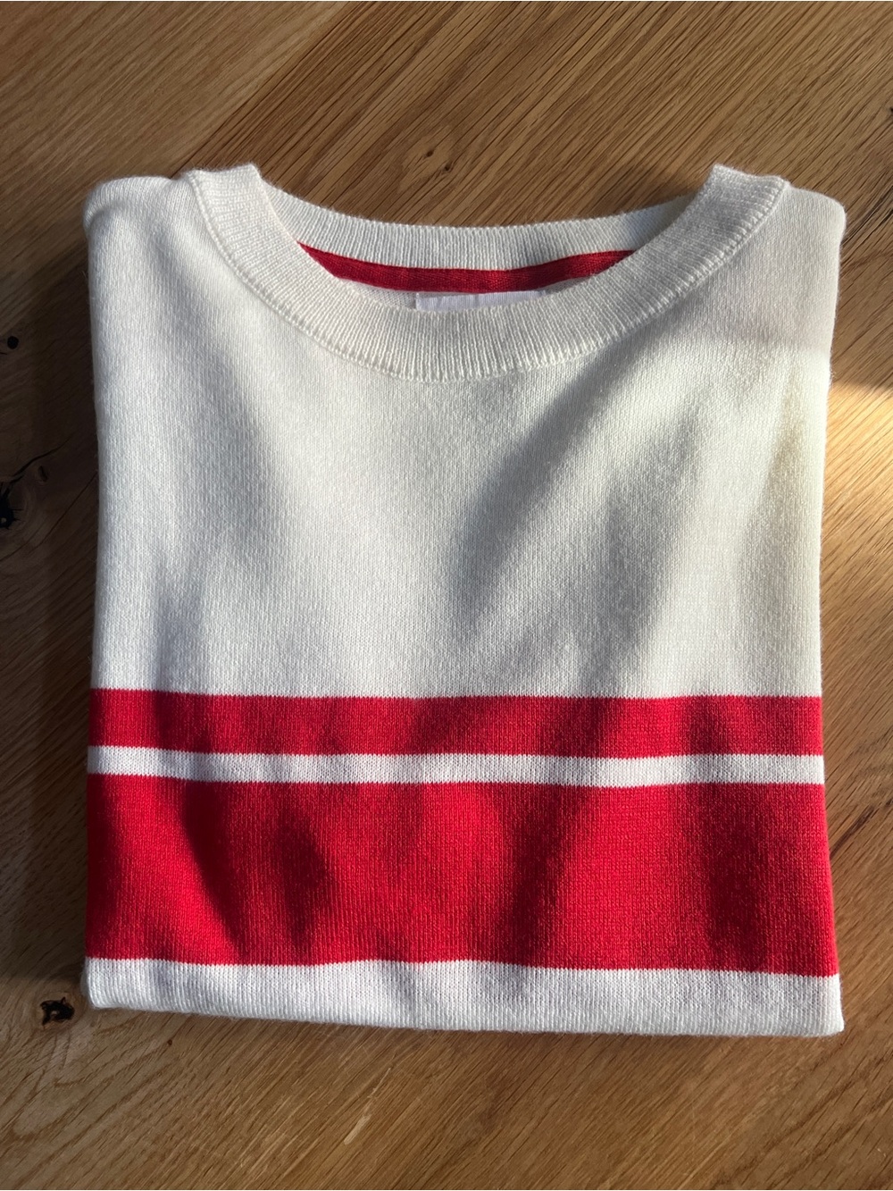 MERSEA COURT SHORT SLEEVE STRIPED SWEATER, SIZE S. - Picture 12 of 12